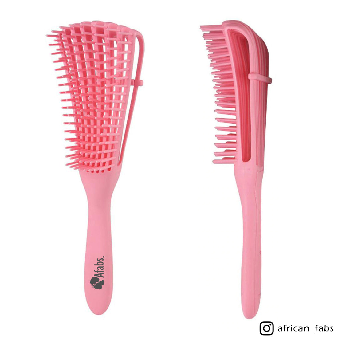 doel kolonie Concreet Afabs® Roze Anti-klit Haarborstel + Zwarte bloemen satijnen slaapmuts –  AfricanFabs.nl