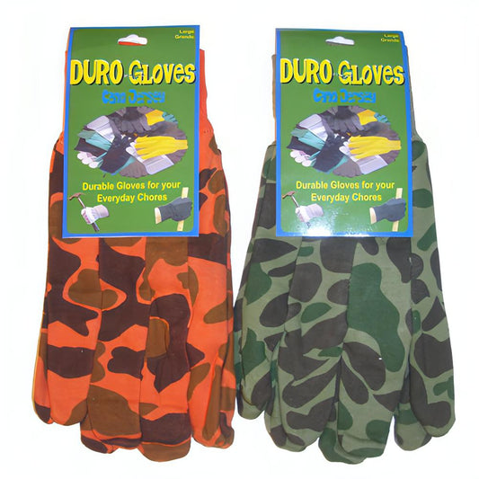Camouflage Knit Gloves 6 Count Wholesale