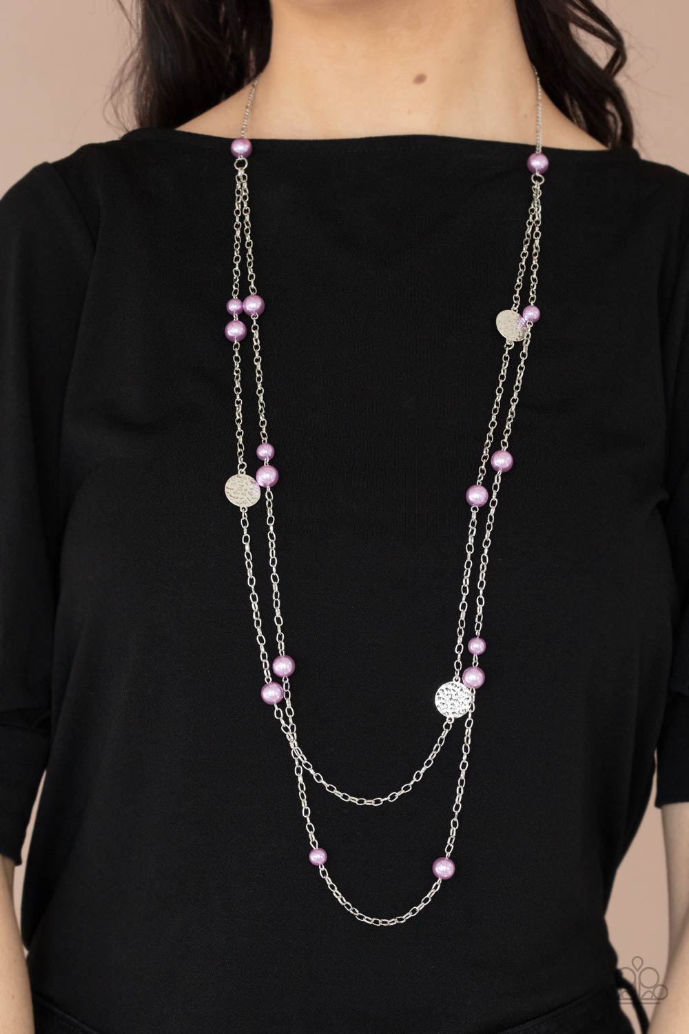 purple pearls necklace