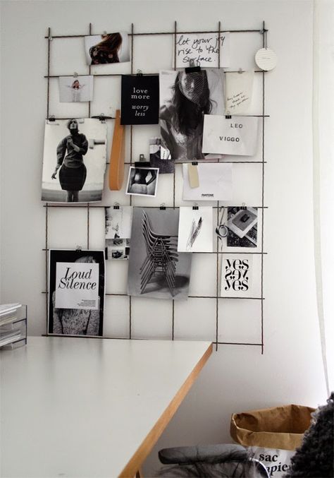 No More Ugly Blog | Clip your photos on a wire memo board