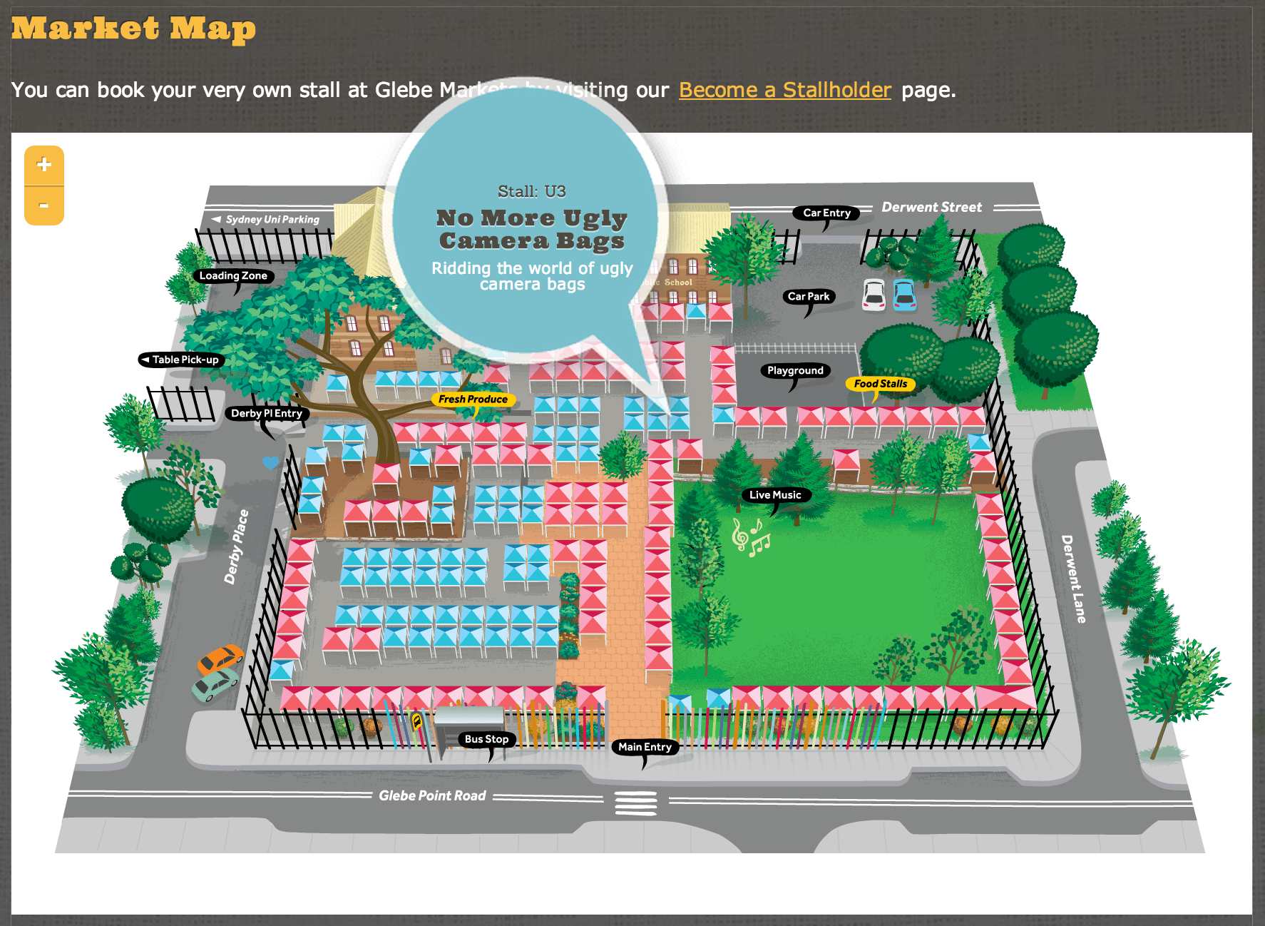 Glebe Markets Map