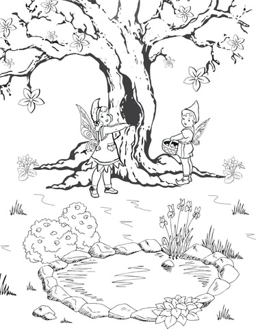 Fairy Easter egg coloring page