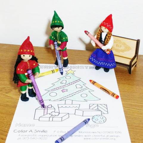 Kindness Elves coloring for Color a Smile