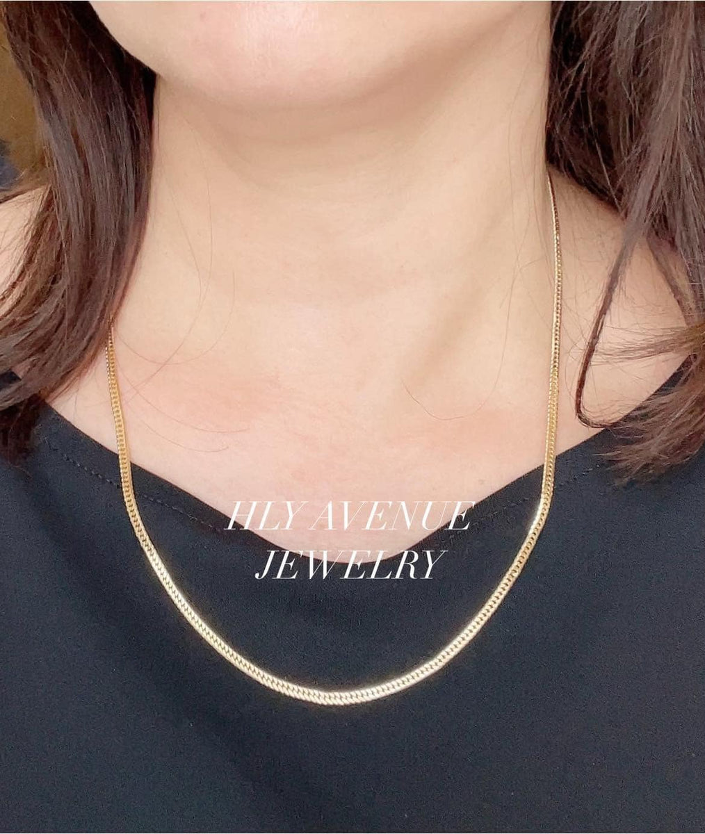 18K Japan Gold 6 Double Cut Kihei Necklace 50CM – HLY Avenue Jewelry