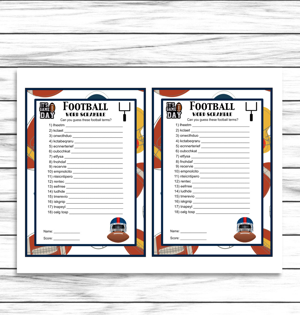 5 Printable Or Virtual Super Bowl Party Games Set, Kids Adults Family