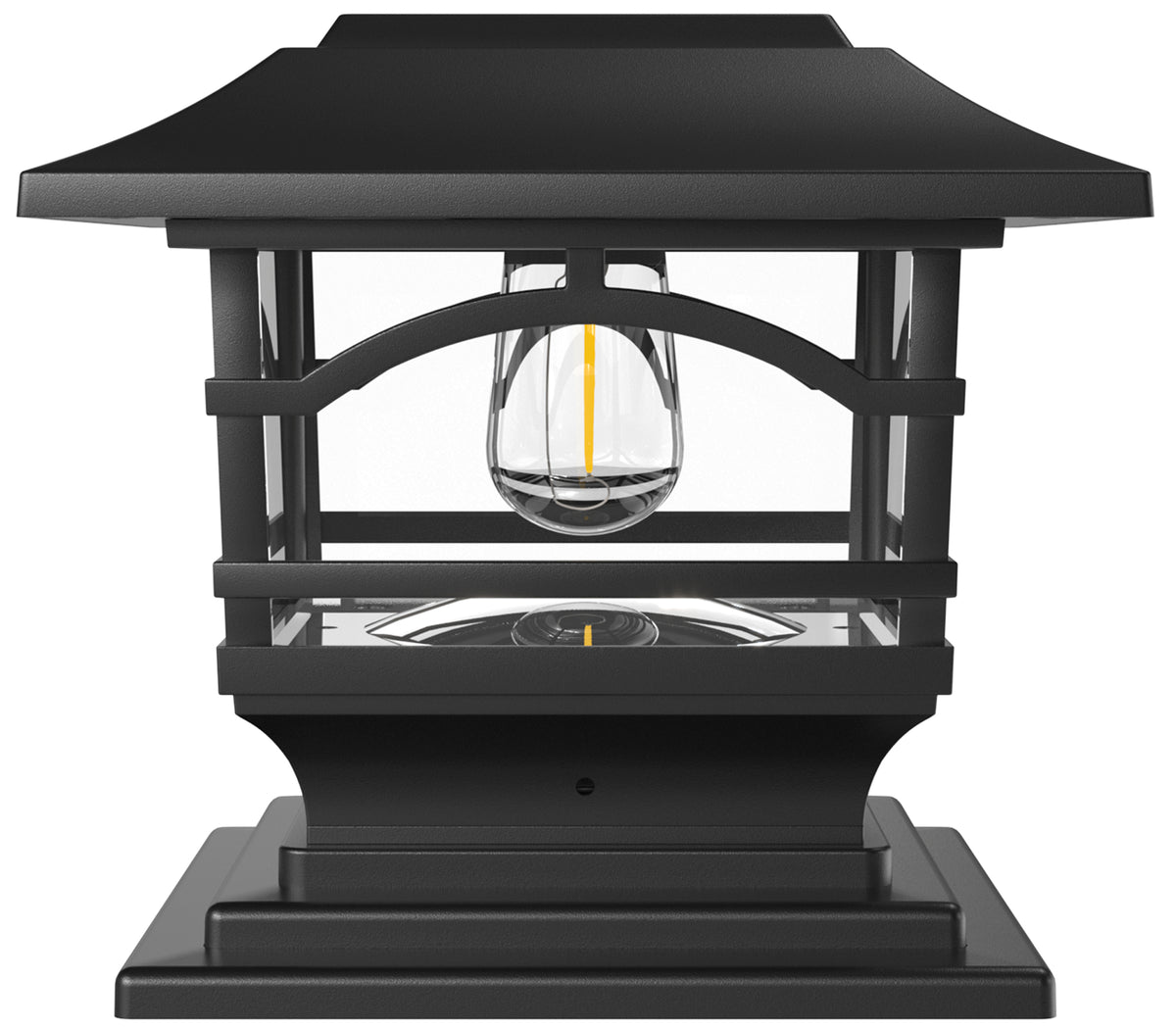 fusion solar fence post lights