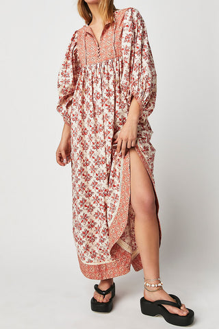 Free People Hazy Maisy Maxi Earth Combo