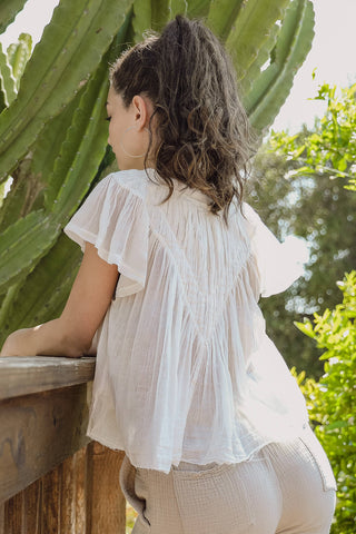 White bohemian blouse