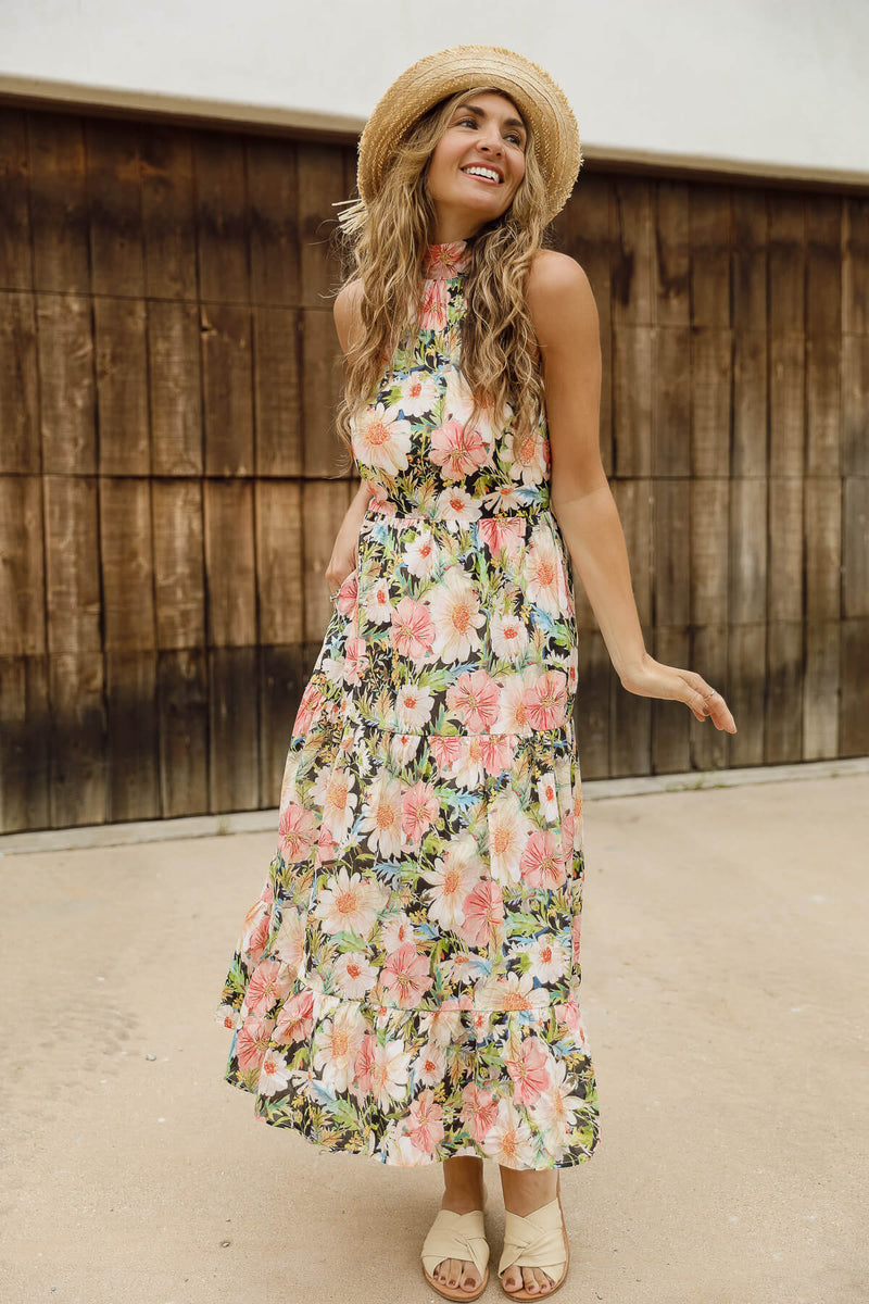 floral midi dress for brunch