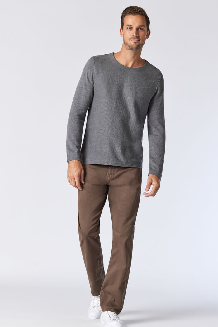 Mavi Matt Relaxed Straight Leg Twill Pant Chocolate