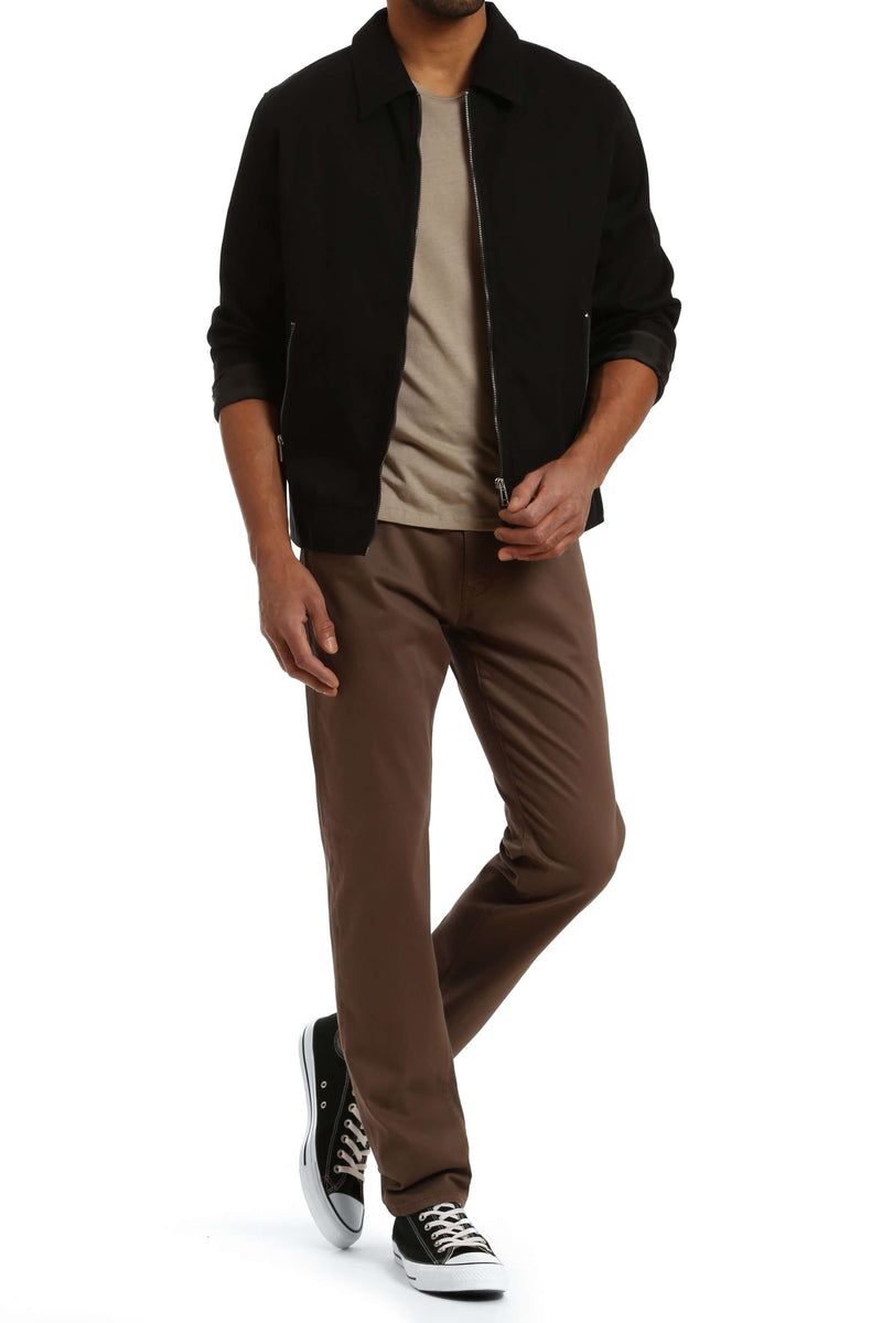 Mavi Matt Relaxed Straight Leg Twill Pant Chocolate