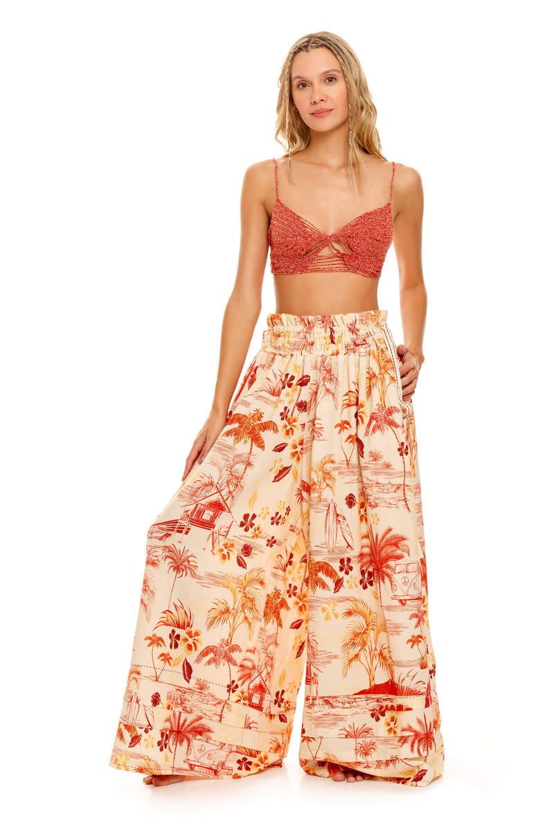 Agua Bendita Tatum Shaka Wide Leg Pants