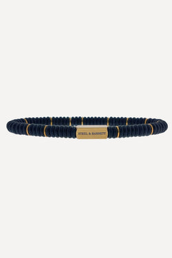 Stones two tone bracelet black