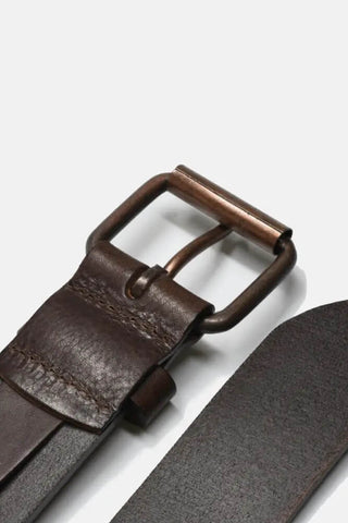 Copper Buckle Leather Belt