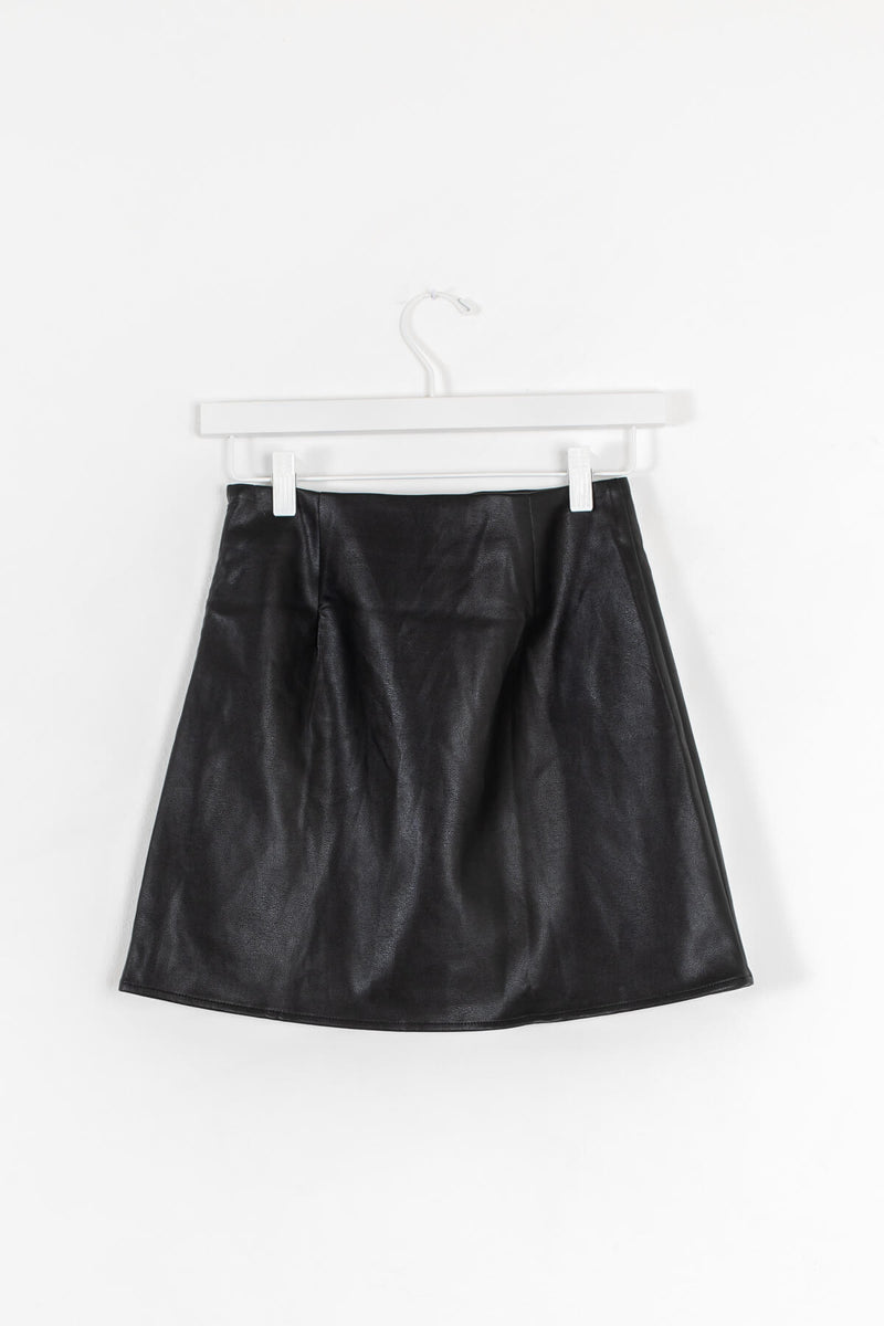 Black mini skirt