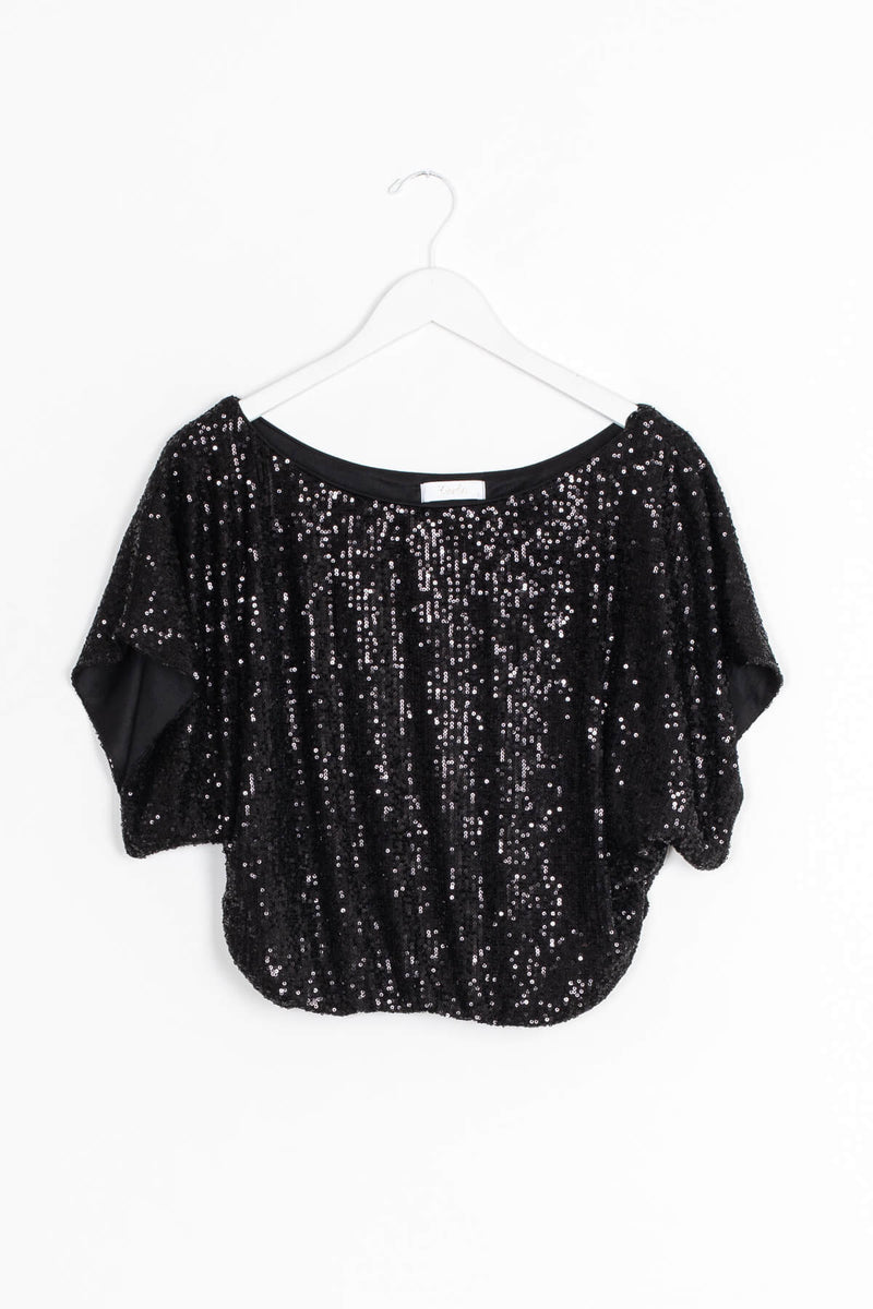 Black sequin top