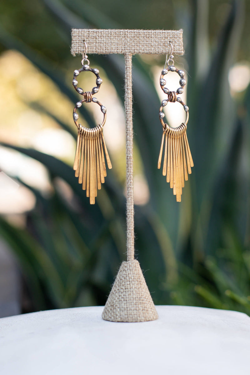 Hoop Fringe Earrings - Kariella