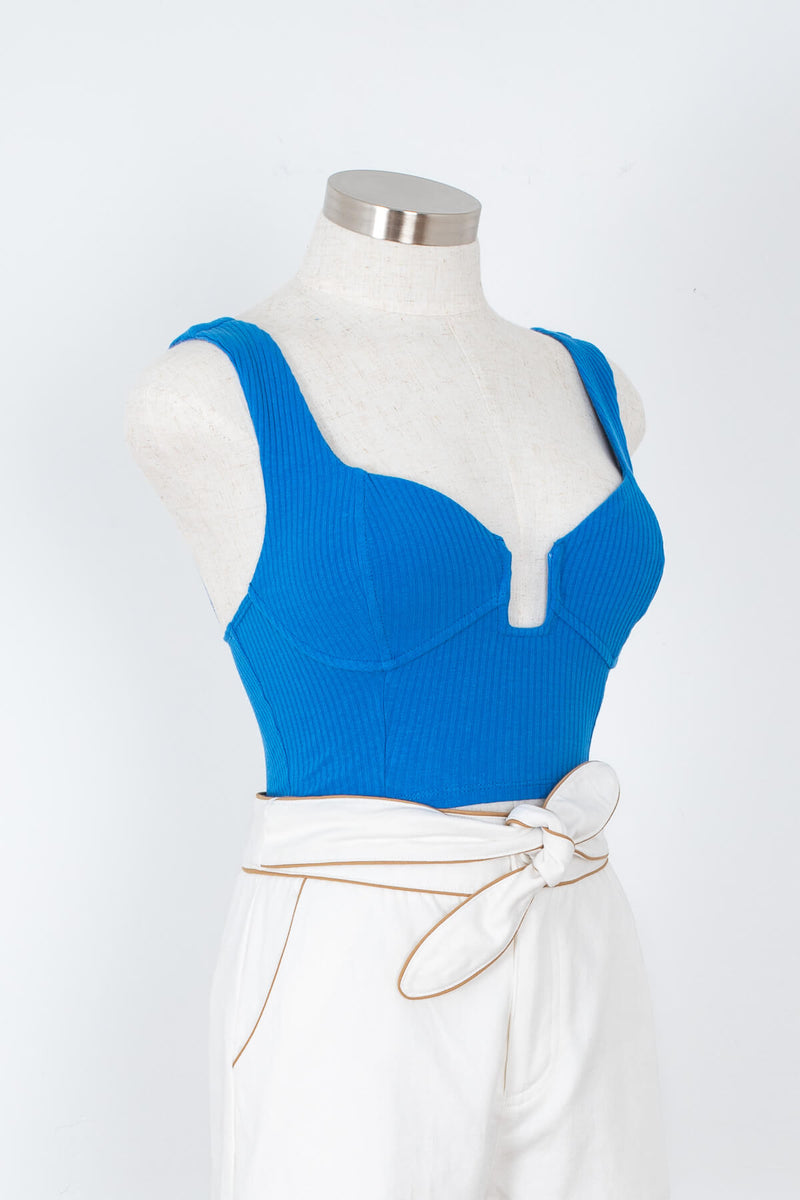 Bright blue crop top | Kariella