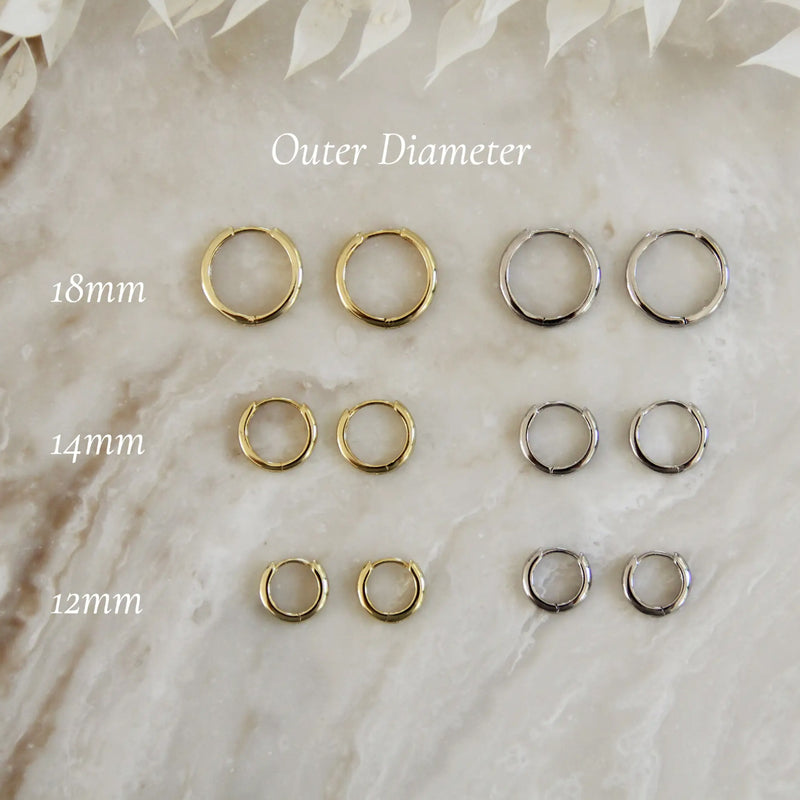 minimal gold hoop earrings