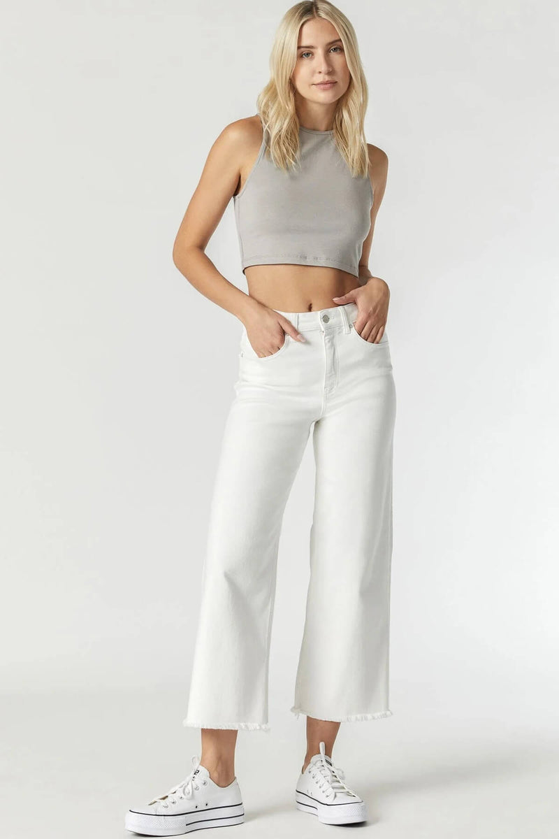 white wide leg jeans