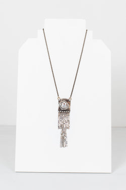 mikal winn crystal fringe necklace