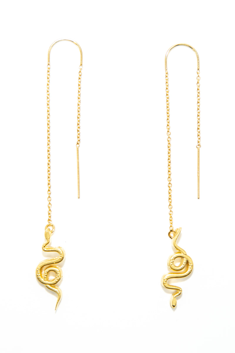 Celestial Snake Threader Earring - Kariella