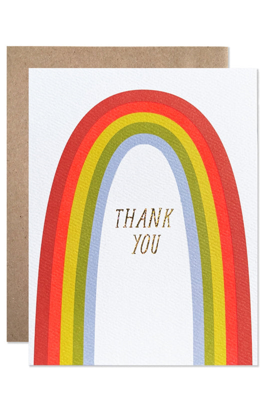 Thank You Rainbow with Gold Foil Card