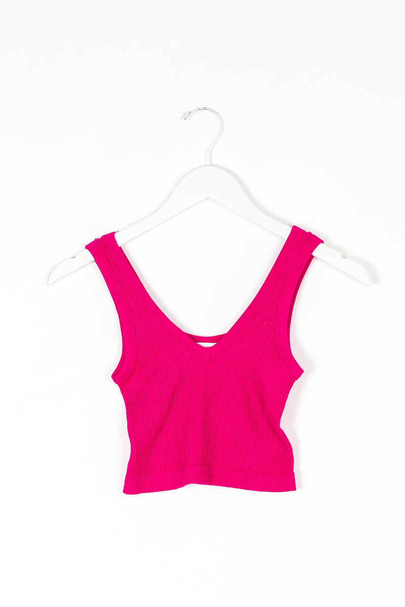 Hot pink crop top