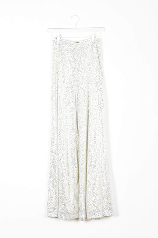 Wide leg sequin pants