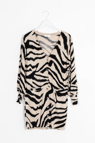 animal print cardi for women