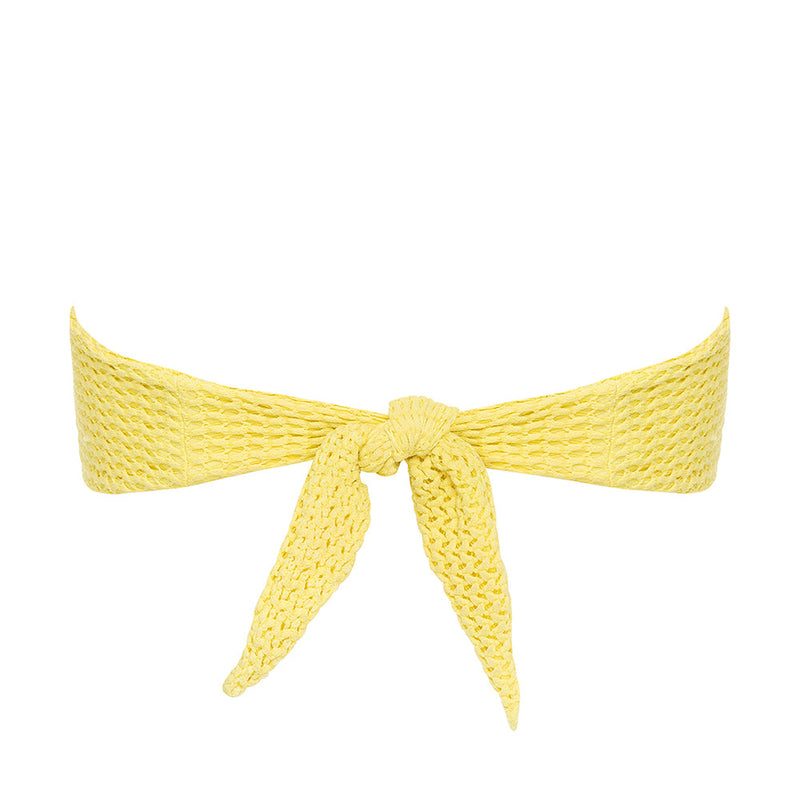 Montce yellow crochet tori bandeau bikini
