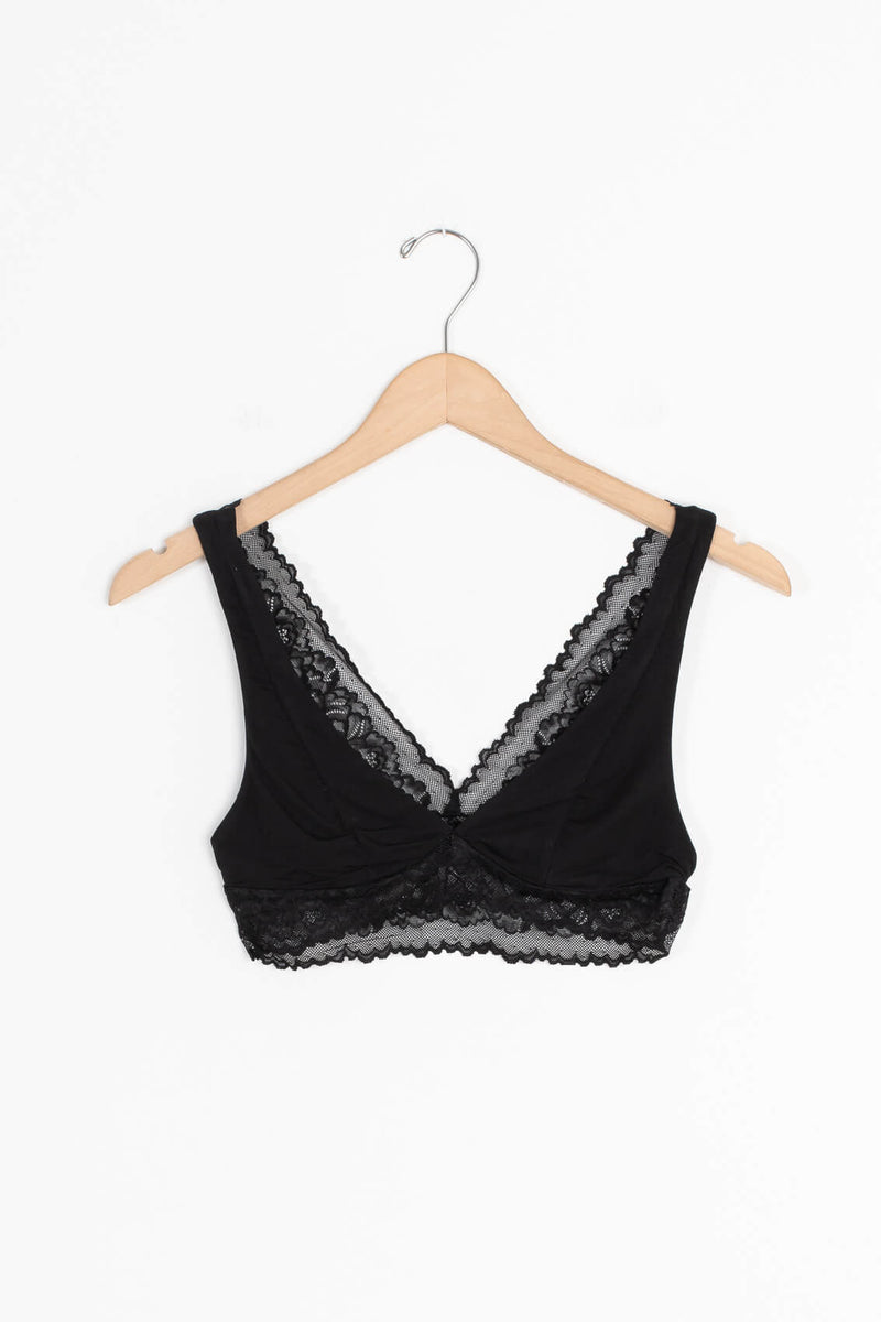 Jersey lace bralette