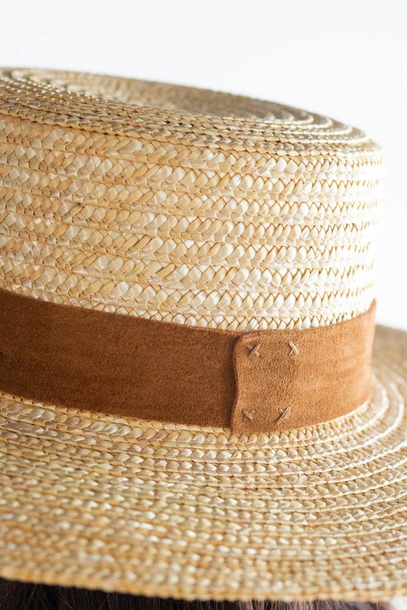 Gigi Pip Aiden Straw Pork Pie Hat Cream