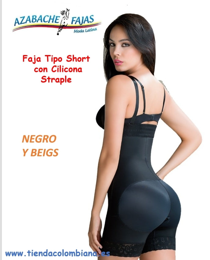 Faja Colombiana Short Strapess – Azabache latina
