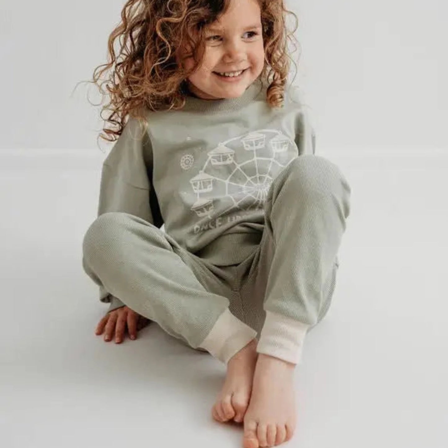 Moonkids Collective Contrast Cuff Leggings - Sage