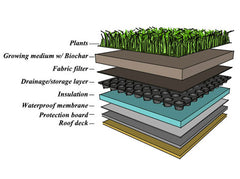 Green Roof Installation - Biochar