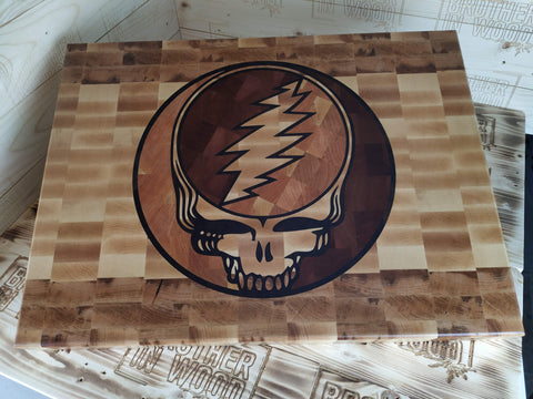The Steal Your Face inlaid Cutting Board