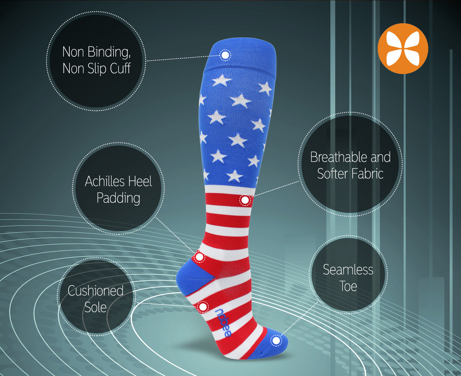 Nabee Socks - Nabee Comfort Blend Features
