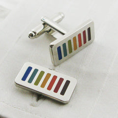 plated enamelled cufflinks