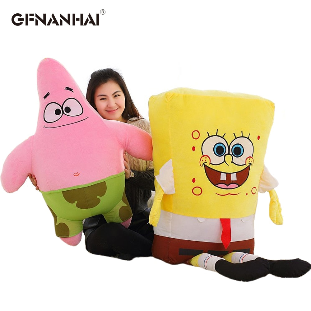 1pcs 80cm Big Plush Spongebob Giant Large Stuffed Cartoon Soft Toy Doll Gifts 