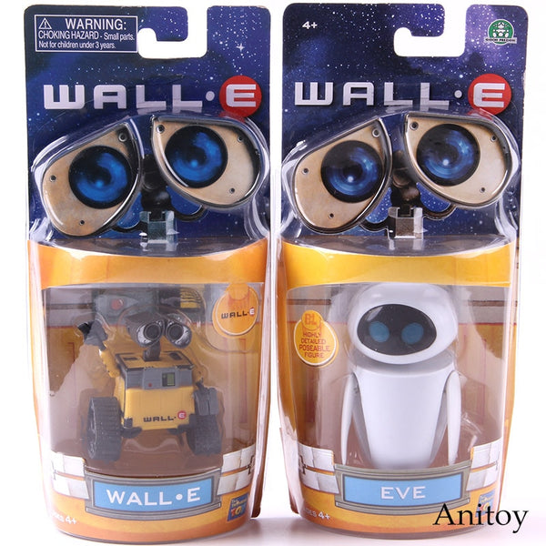 Wall-E Robot Wall E & EVE PVC Action Figure Collection Model Toys Dolls 6cm 