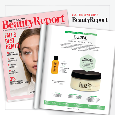 featured skin care in New Beauty magazine