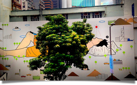 Hong Kong "Peace of Mind" street art image shot by Charla Jones