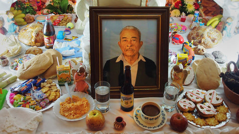 Dia de los Muertos altar in Puebla, Mexico