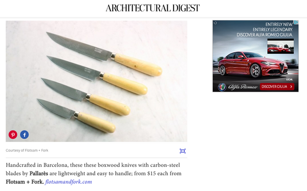 Architectural Digest Beautiful Knife Sets