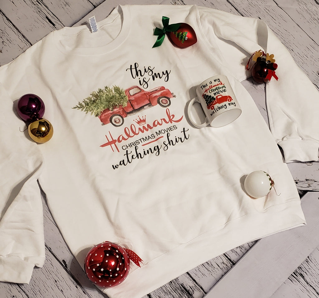 hallmark movie watching sweatshirt