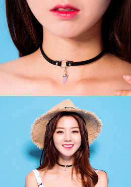 Take Care Of Ending Pointed Pendant Choker