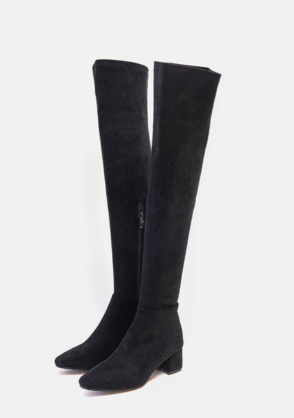 Chuu Suede Long Boots Shoes