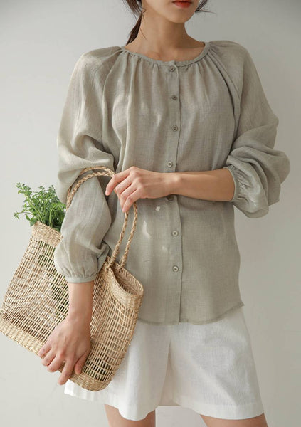 When There Is Sunshine Puff Sleeves Blouse