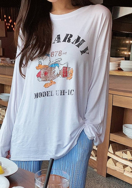 Vintage Print Loose Top